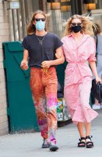 ELSA HOSK and Tom Daly Wearing Masks Out in New York 06/10/2020