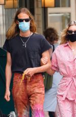 ELSA HOSK and Tom Daly Wearing Masks Out in New York 06/10/2020