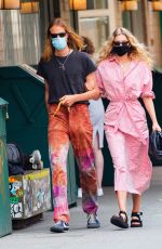 ELSA HOSK and Tom Daly Wearing Masks Out in New York 06/10/2020