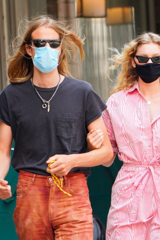 ELSA HOSK and Tom Daly Wearing Masks Out in New York 06/10/2020