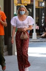 ELSA HOSK Wearing a Mask Out in New York 06/23/2020