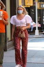 ELSA HOSK Wearing a Mask Out in New York 06/23/2020