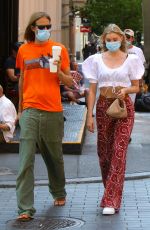 ELSA HOSK Wearing a Mask Out in New York 06/23/2020