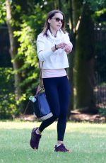 EMILIA CLARKE Out with Her Dog at a Park in London 06/23/2020