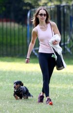 EMILIA CLARKE Out with Her Dog at a Park in London 06/23/2020
