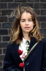 EMILIA CLARKE Out with Her Dog in London 06/06/2020