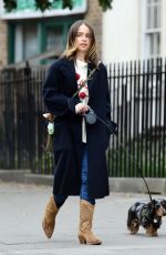 EMILIA CLARKE Out with Her Dog in London 06/06/2020