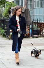 EMILIA CLARKE Out with Her Dog in London 06/06/2020