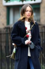 EMILIA CLARKE Out with Her Dog in London 06/06/2020
