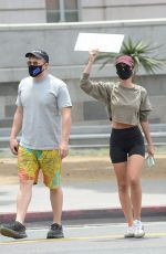 EMILY RATAJKOWSKI at Black Lives Matter Protest in Los Angeles 06/02/2020