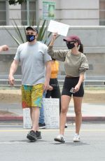 EMILY RATAJKOWSKI at Black Lives Matter Protest in Los Angeles 06/02/2020