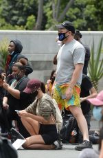 EMILY RATAJKOWSKI at Black Lives Matter Protest in Los Angeles 06/02/2020