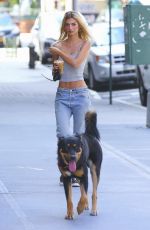 EMILY RATAJKOWSKI in Tank Top and Denim Out with Her Dog in New York 06/25/2020