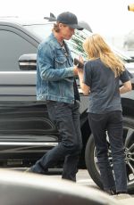 EMMA ROBERTS and Garrett Hedlund at LAX Airport in Los Angeles 06/26/2020