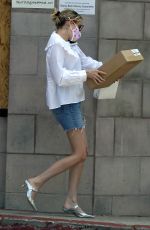 EMMA ROBERTS in Denim Shorts Out in Los Angeles 06/12/2020
