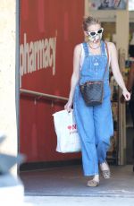 EMMA ROBERTS in DenimOveralls at CVS in Studio City 06/15/2020