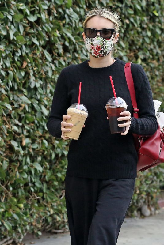 EMMA ROBERTS Out for Coffee in Los Angeles 06/05/2020