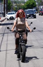 EMMA SLATER Riding a Bike Out in Studio City 06/12/2020