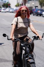 EMMA SLATER Riding a Bike Out in Studio City 06/12/2020