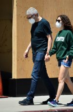 EMMYROSSUM in Denim Shorts Out for Coffee in West Hollwood 06/14/2020