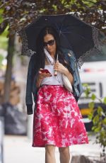 FAMKE JANSSEN in a Summer Skirt Out in New York 06/02/2020