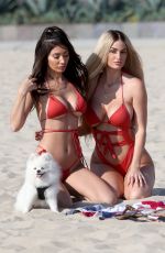 FRANCESCA FARAGO, HALEY CURETON and MADISON WYBORNY from Too Hot to Handle in Bikinis at a Beach in Los Angeles 06/26/2020