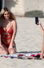 FRANCESCA FARAGO, HALEY CURETON and MADISON WYBORNY from Too Hot to Handle in Bikinis at a Beach in Los Angeles 06/26/2020