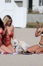 FRANCESCA FARAGO, HALEY CURETON and MADISON WYBORNY from Too Hot to Handle in Bikinis at a Beach in Los Angeles 06/26/2020