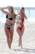 FRANCESCA FARAGO, HALEY CURETON and MADISON WYBORNY from Too Hot to Handle in Bikinis at a Beach in Los Angeles 06/26/2020