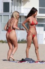 FRANCESCA FARAGO, HALEY CURETON and MADISON WYBORNY from Too Hot to Handle in Bikinis at a Beach in Los Angeles 06/26/2020