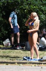 GABBY ALLEN in Bikini Sunbathing at a Park in London 06/01/2020