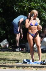 GABBY ALLEN in Bikini Sunbathing at a Park in London 06/01/2020