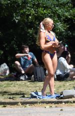 GABBY ALLEN in Bikini Sunbathing at a Park in London 06/01/2020