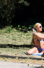 GABBY ALLEN in Bikini Sunbathing at a Park in London 06/01/2020