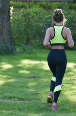 GEORGIA HARRISON Workout at a Park in Chigwell 06/13/2020