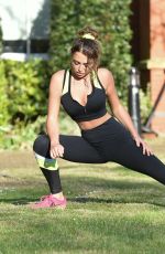 GEORGIA HARRISON Workout at a Park in Chigwell 06/13/2020