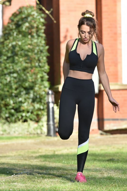 GEORGIA HARRISON Workout at a Park in Chigwell 06/13/2020