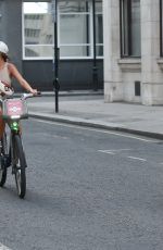 GEORGIA STEEL and ELMA PAZAR in Daisy Dukes Out Riding Bikes in London 05/31/2020