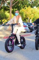 HAILEY and Justin BIEBER Out Riding Electric Bikes in Los Angeles 06/14/2020