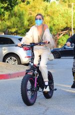 HAILEY and Justin BIEBER Out Riding Electric Bikes in Los Angeles 06/14/2020