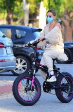 HAILEY and Justin BIEBER Out Riding Electric Bikes in Los Angeles 06/14/2020