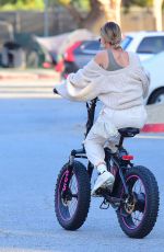 HAILEY and Justin BIEBER Out Riding Electric Bikes in Los Angeles 06/14/2020