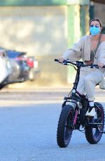 HAILEY and Justin BIEBER Out Riding Electric Bikes in Los Angeles 06/14/2020
