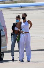 HAILEY BIEBER and BELLA HADID Arrives at Airport in Sardinia 06/27/2020