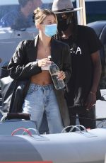 HAILEY BIEBER and BELLA HADID Arrives at Airport in Sardinia 06/27/2020