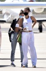 HAILEY BIEBER and BELLA HADID Arrives at Airport in Sardinia 06/27/2020