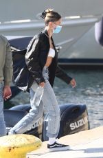 HAILEY BIEBER and BELLA HADID Arrives at Airport in Sardinia 06/27/2020