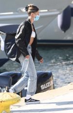 HAILEY BIEBER and BELLA HADID Arrives at Airport in Sardinia 06/27/2020