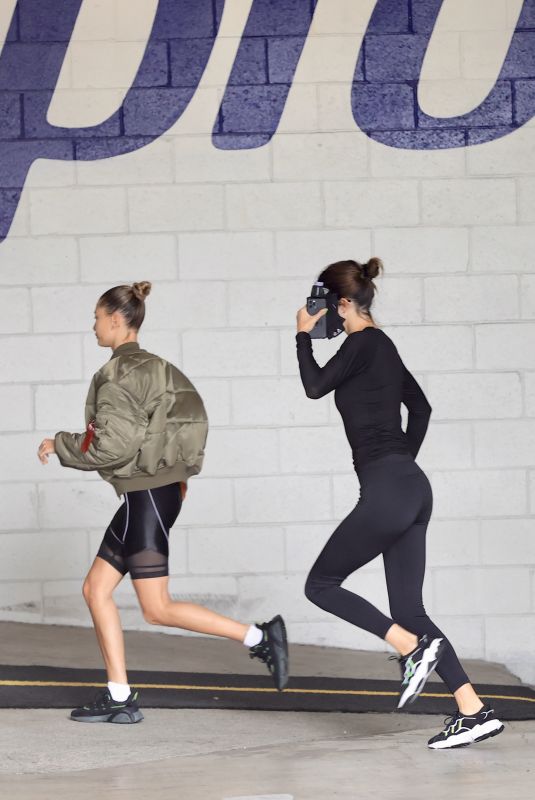 HAILEY BIEBER and KENDALL JENNER at a Gym in Beverly Hills 06/17/2020