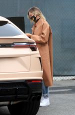 HAILEY BIEBER Arrives at a Studio in Studio City 06/29/2020
